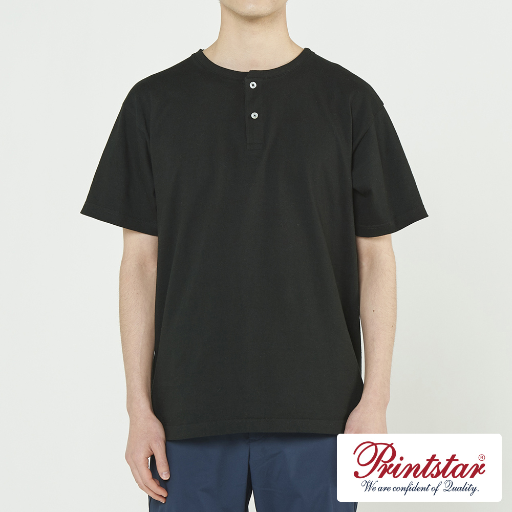 Printstar　5.6オンス　ヘビーウェイトヘンリーネックTシャツ