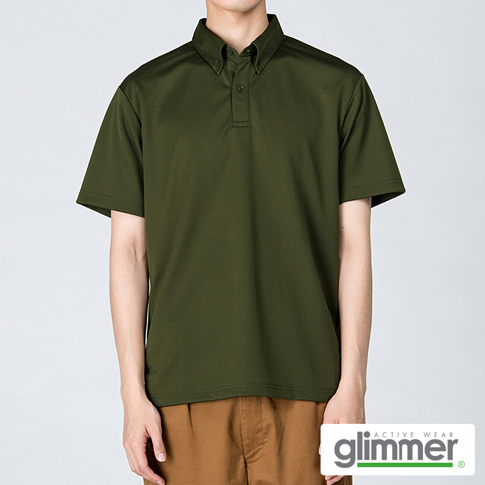 glimmer　4.4オンス　ドライボタンダウンポロシャツ（ポケット無し）