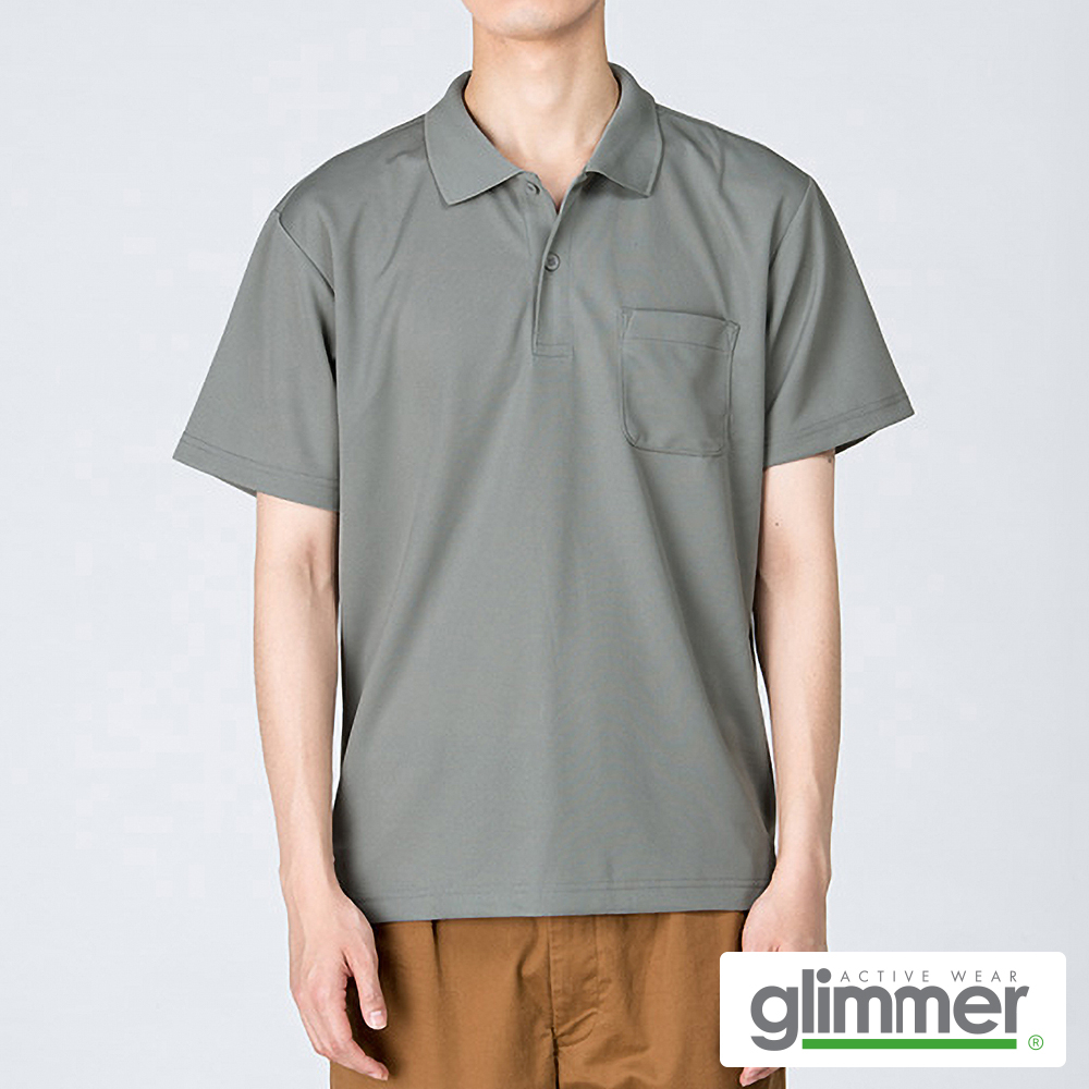 glimmer　4.4オンス　ドライポロシャツ（ポケット付）